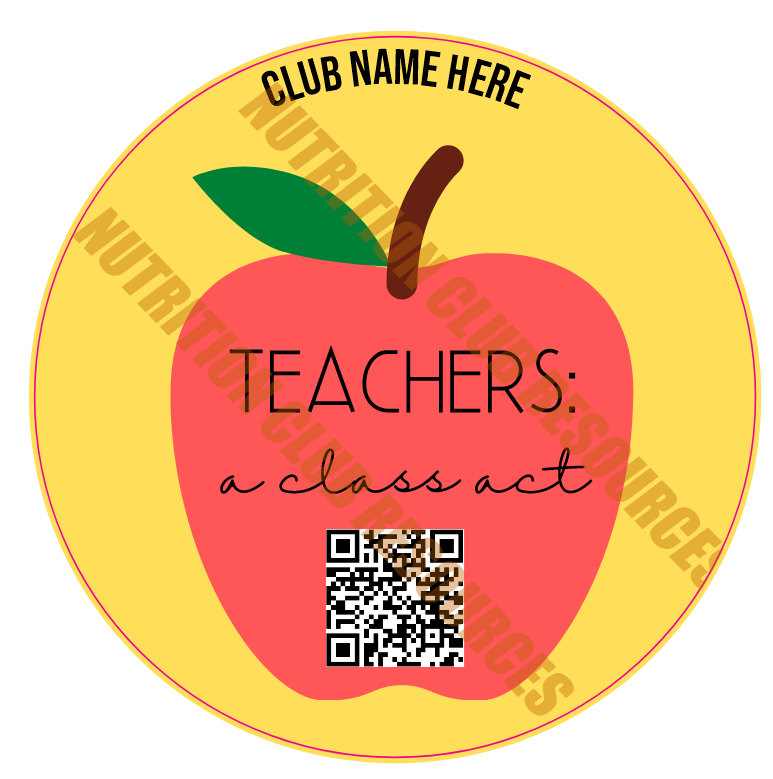 TEACHER APPRECIATION SET #1 WITH QR CODE