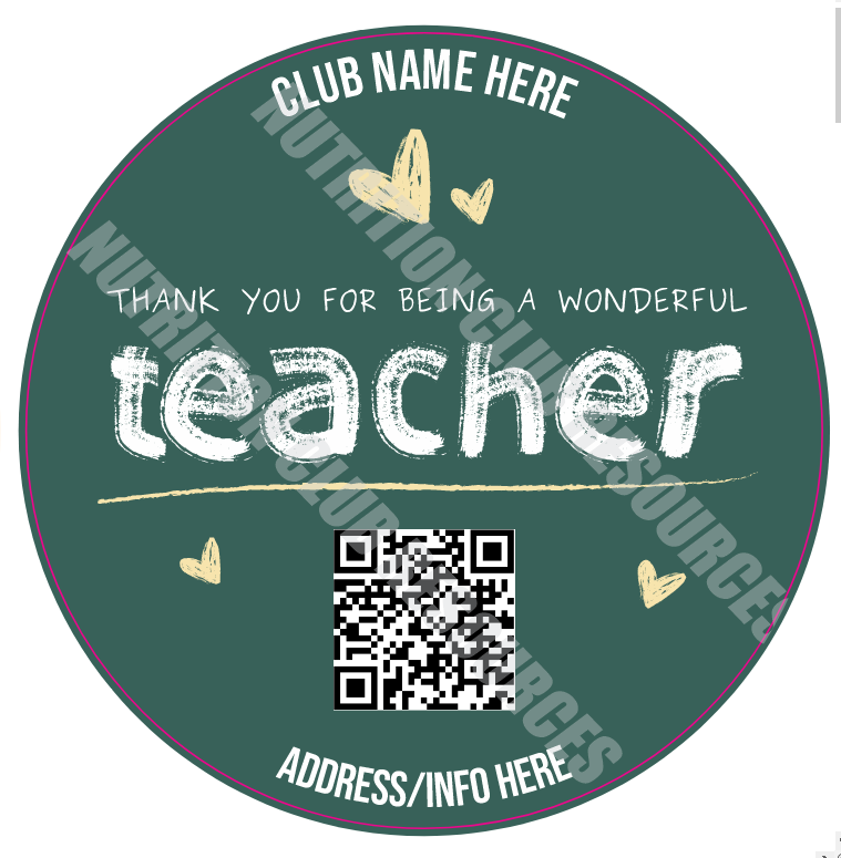 TEACHER APPRECIATION SET #1 WITH QR CODE