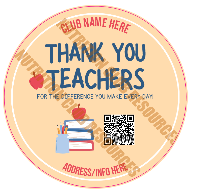 TEACHER APPRECIATION SET #1 WITH QR CODE