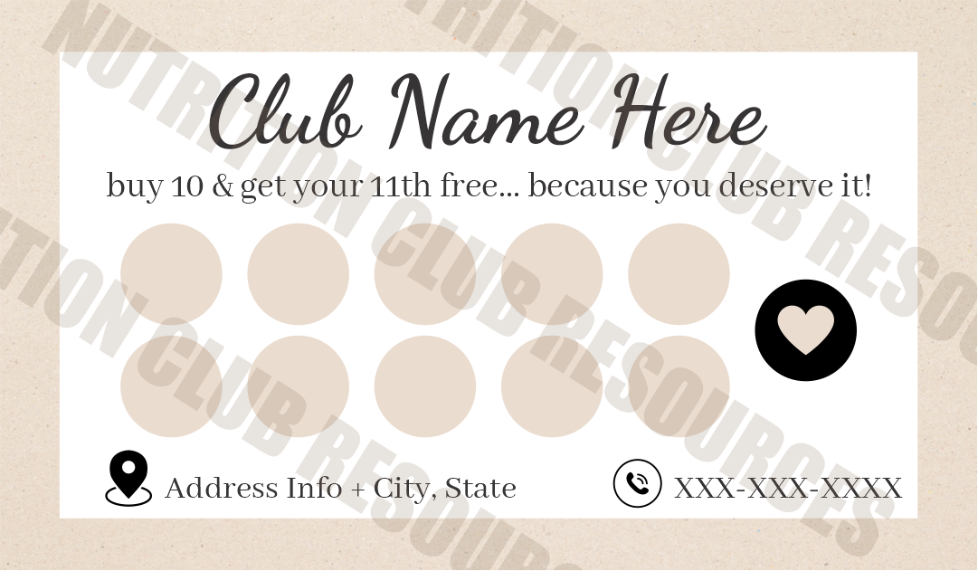 Loyalty Cards Single Sided #10