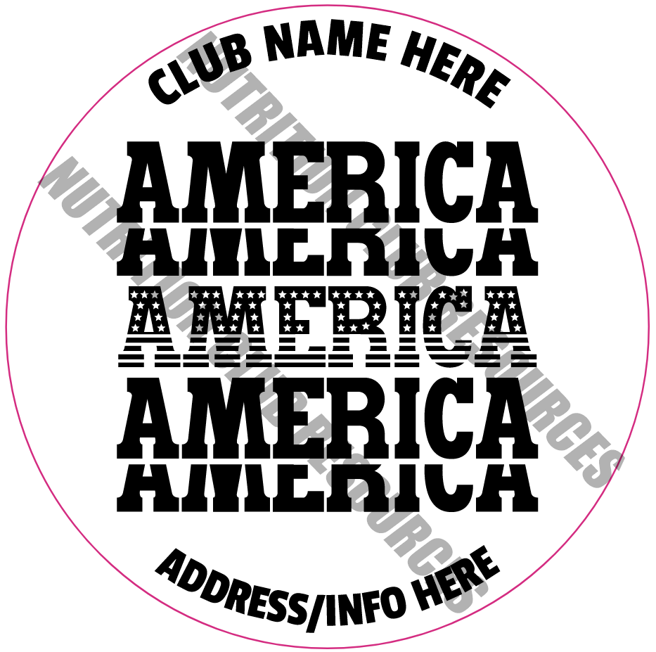 TRANSPARENT 4TH OF JULY SET #1