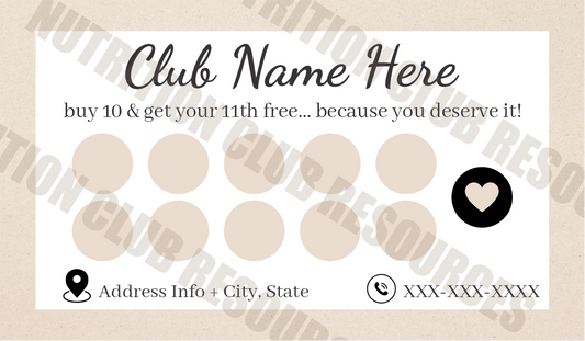 Loyalty Cards Single Sided #10