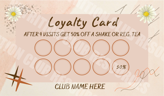 Loyalty Cards Single Sided #12
