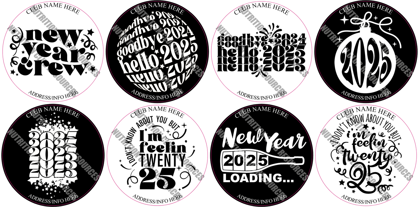 TRANSPARENT NEW YEARS SET #1