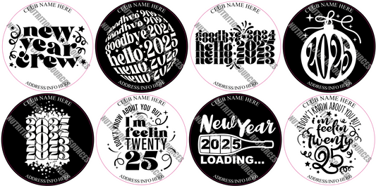 TRANSPARENT NEW YEARS SET #1