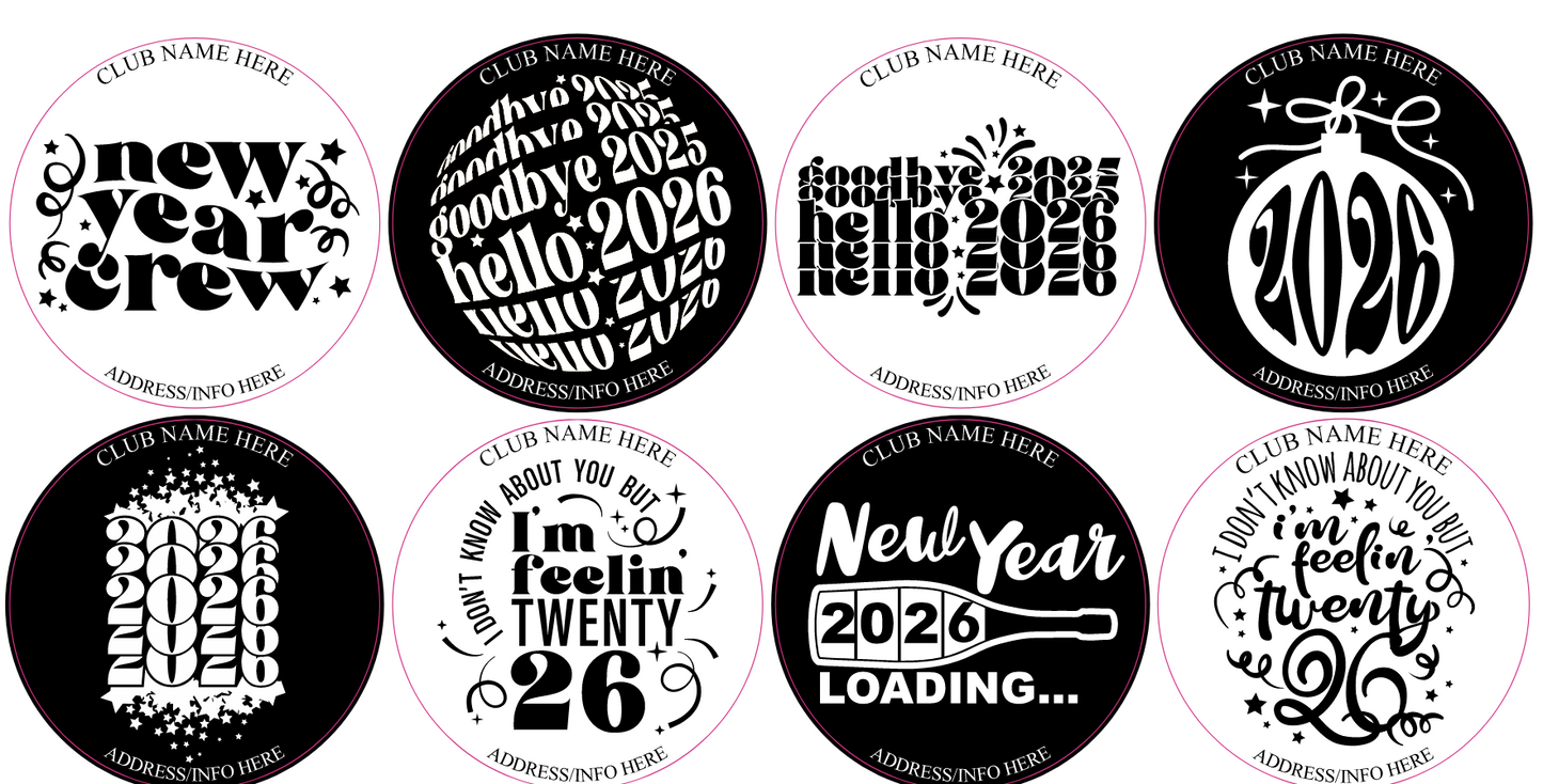 TRANSPARENT NEW YEARS SET #1