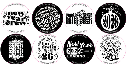 TRANSPARENT NEW YEARS SET #1