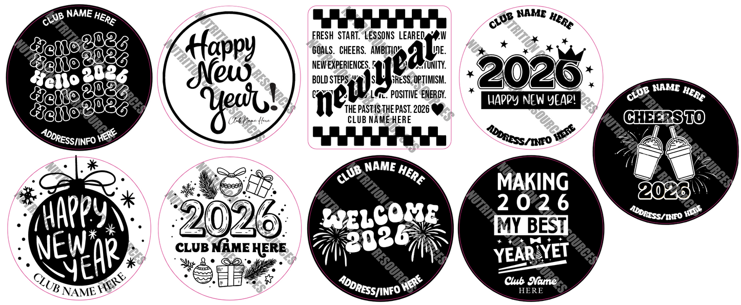 TRANSPARENT NEW YEARS SET #2