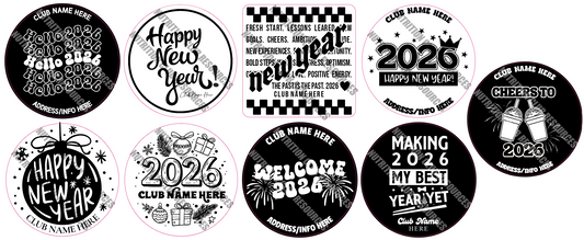 TRANSPARENT NEW YEARS SET #2