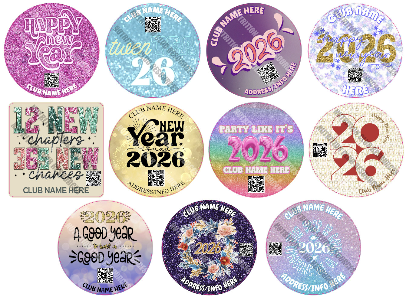 NEW YEARS SET #15 WITH QR CODE