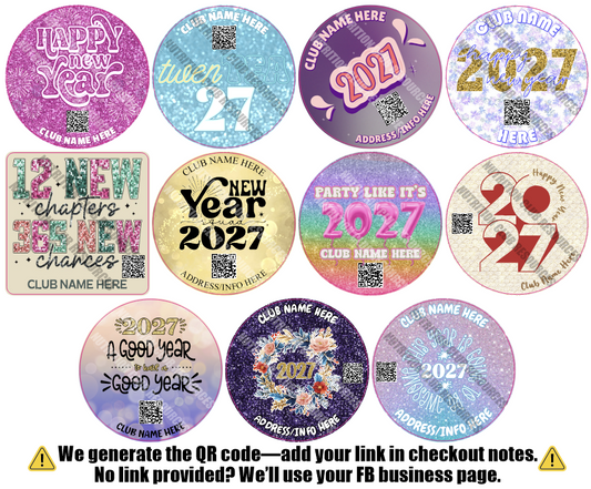 NEW YEARS SET #15 WITH QR CODE
