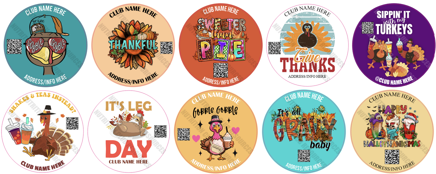 THANKSGIVING SET #5 WITH QR CODE