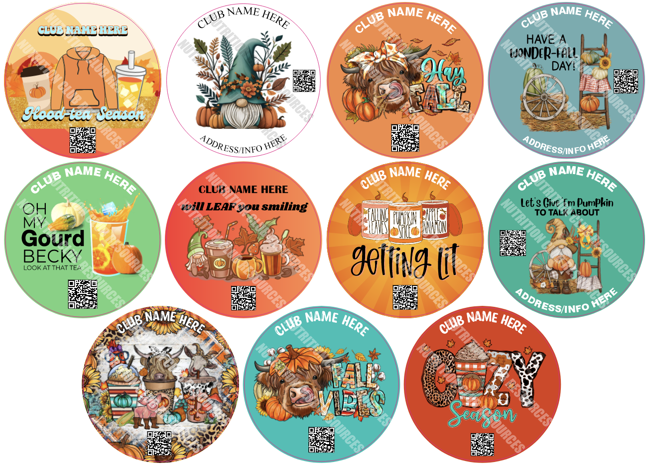 FALL SET #6 WITH QR CODE