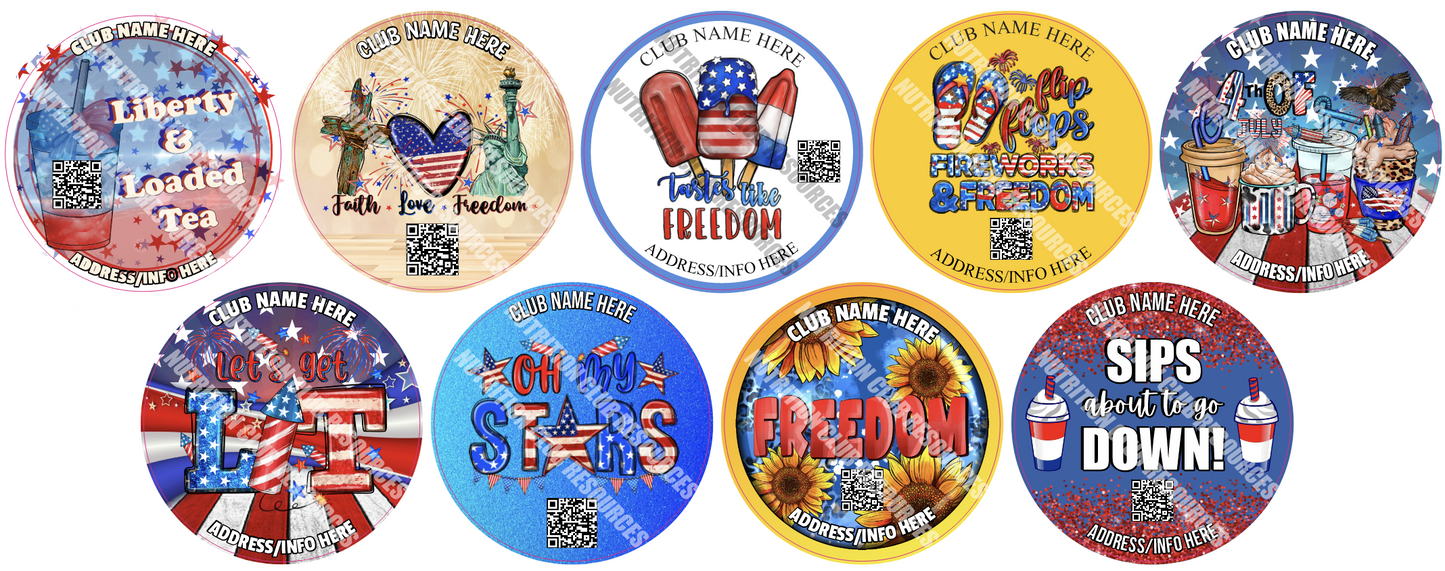 4TH OF JULY SET #1 WITH QR CODE