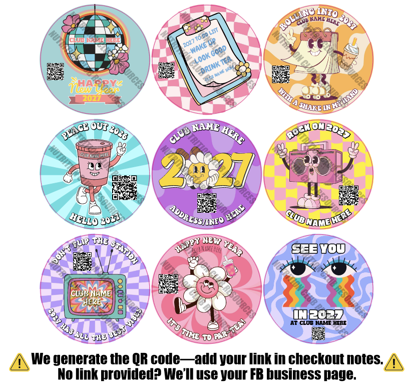 NEW YEARS SET #6 WITH QR CODE