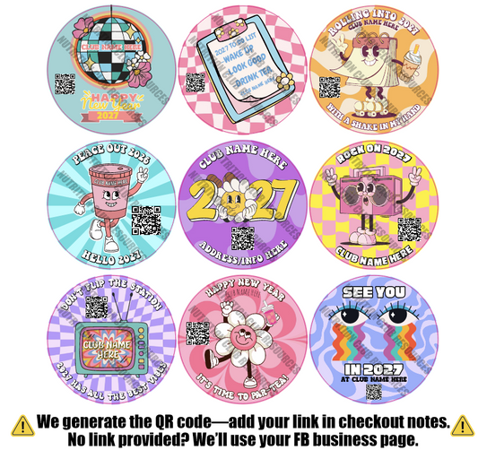 NEW YEARS SET #6 WITH QR CODE