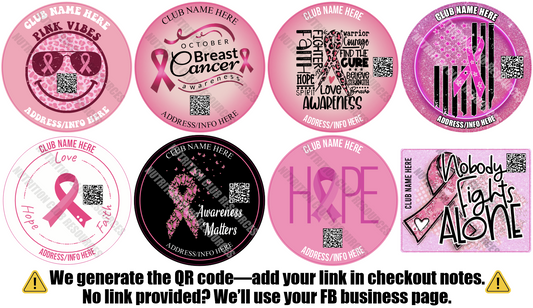 BREAST CANCER AWARENESS SET #1 WITH QR CODE