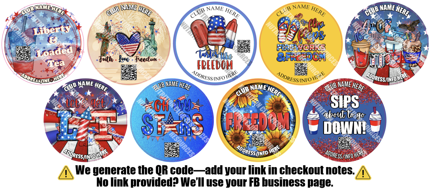 4TH OF JULY SET #1 WITH QR CODE