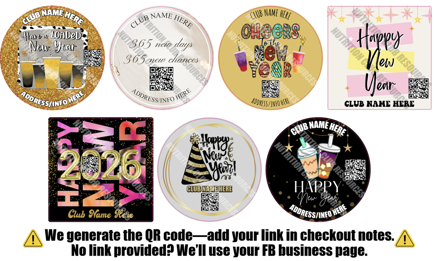 NEW YEARS SET #4 WITH QR CODE