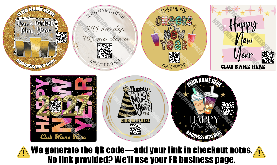 NEW YEARS SET #4 WITH QR CODE