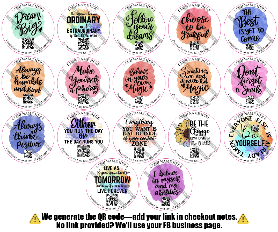 POSITIVE SET #1 WITH QR CODE