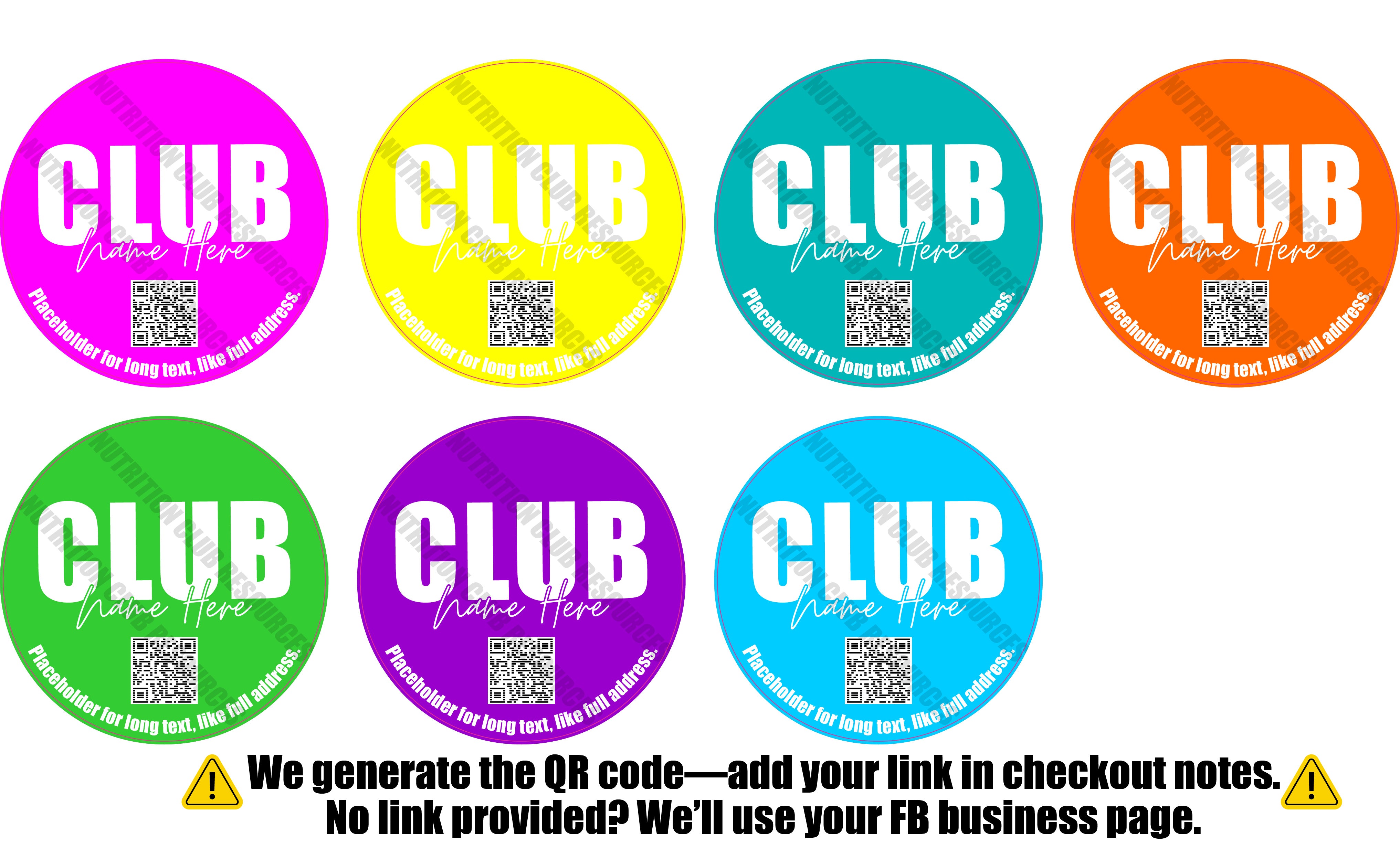 Sets With QR Codes – Nutrition Club Resources